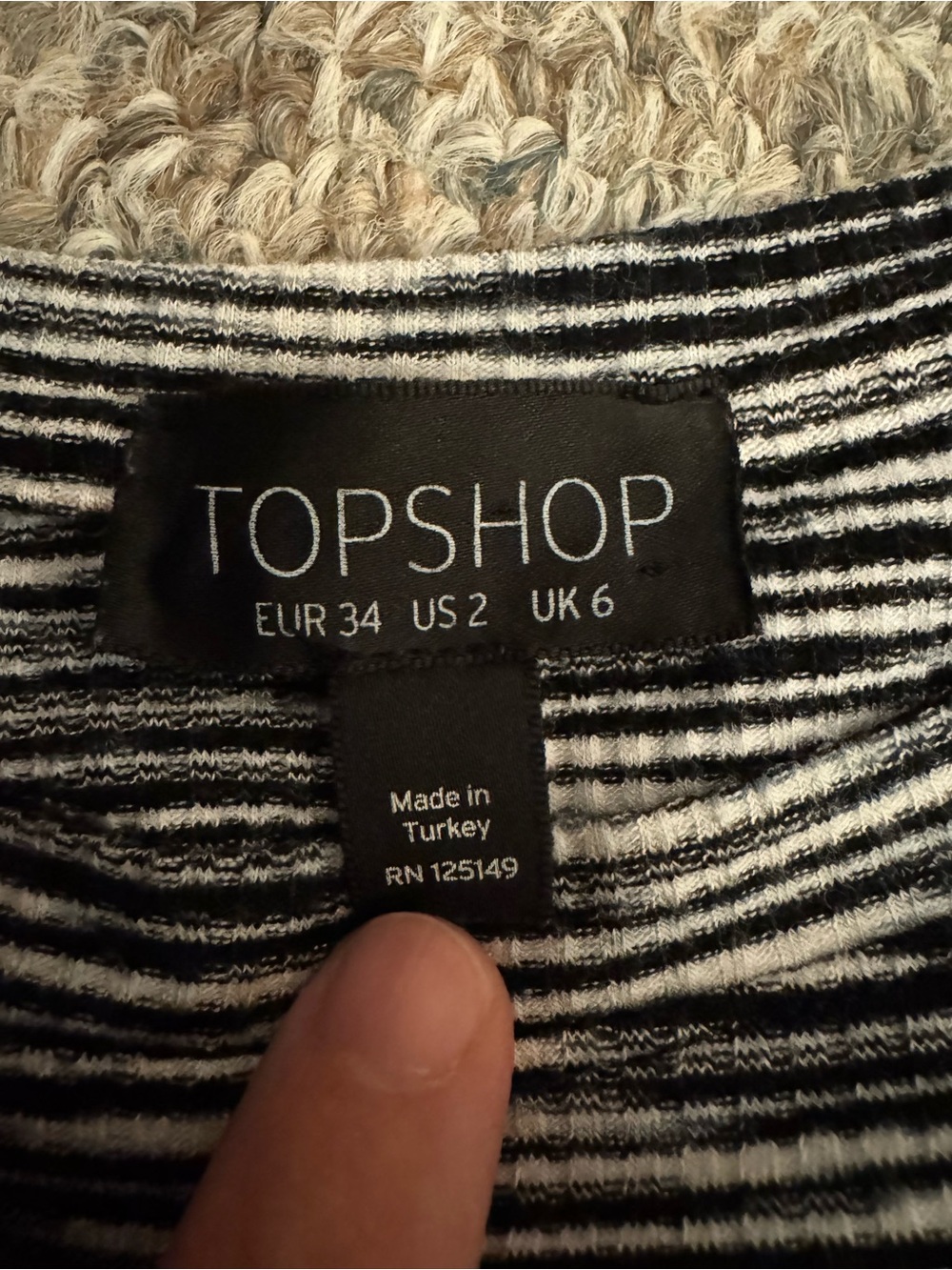 Topshop Black and White Striped Mini Dress - Picture 2 of 6